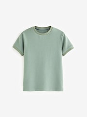 Mineral Green Short Sleeve Textured T-Shirt (3-16yrs) - Image 1 of 3