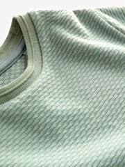 Mineral Green Short Sleeve Textured T-Shirt (3-16yrs) - Image 3 of 3
