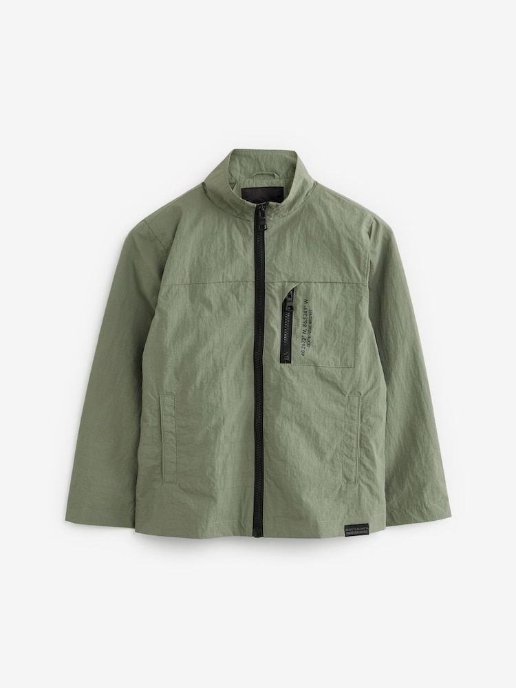 Khaki Green Crinkle Jacket (3-16yrs) - Image 6 of 11