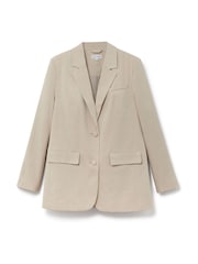 Another Sunday Oversized Linen Look Blazer In Stone - Image 4 of 6