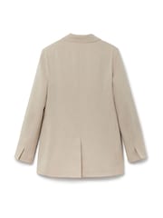 Another Sunday Oversized Linen Look Blazer In Stone - Image 5 of 6