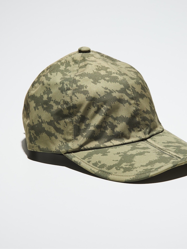 Olivgrün/Print - Sealskinz Salle Wasserdichte, faltbare Cap - Bild 1 von 4