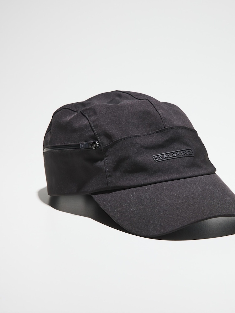 Schwarz - Sealskinz Scole Wasserfeste Cap mit Reißverschlusstasche - Bild 1 von 3