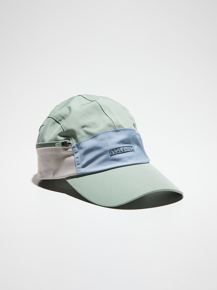 Grün - Sealskinz Scole Wasserfeste Cap mit Reißverschlusstasche - Bild 1 von 3