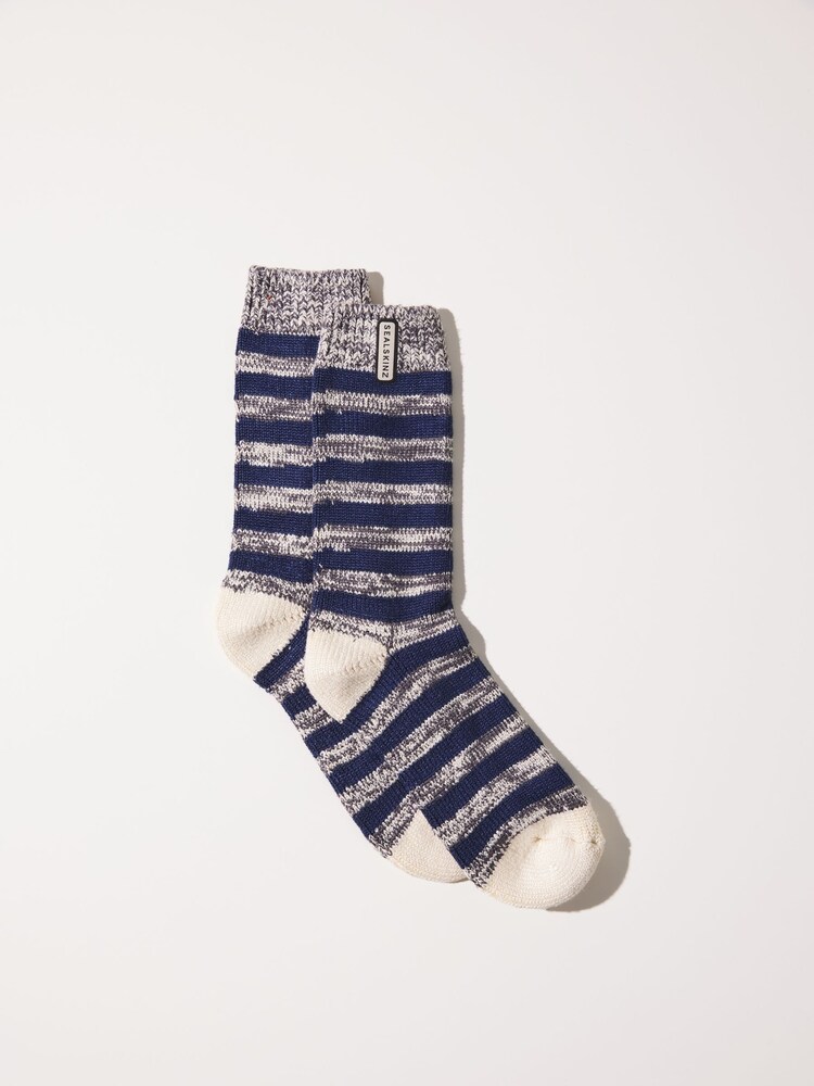 Sealskinz Mens Banham Bamboo Mid Length Striped Socks - Image 1 of 2