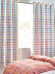 Multi Check Ombre Eyelet Blackout Curtains - Image 1 of 4