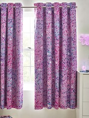Purple Pixel Ombre Eyelet Blackout Curtains - Image 1 of 4
