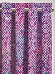Purple Pixel Ombre Eyelet Blackout Curtains - Image 2 of 4