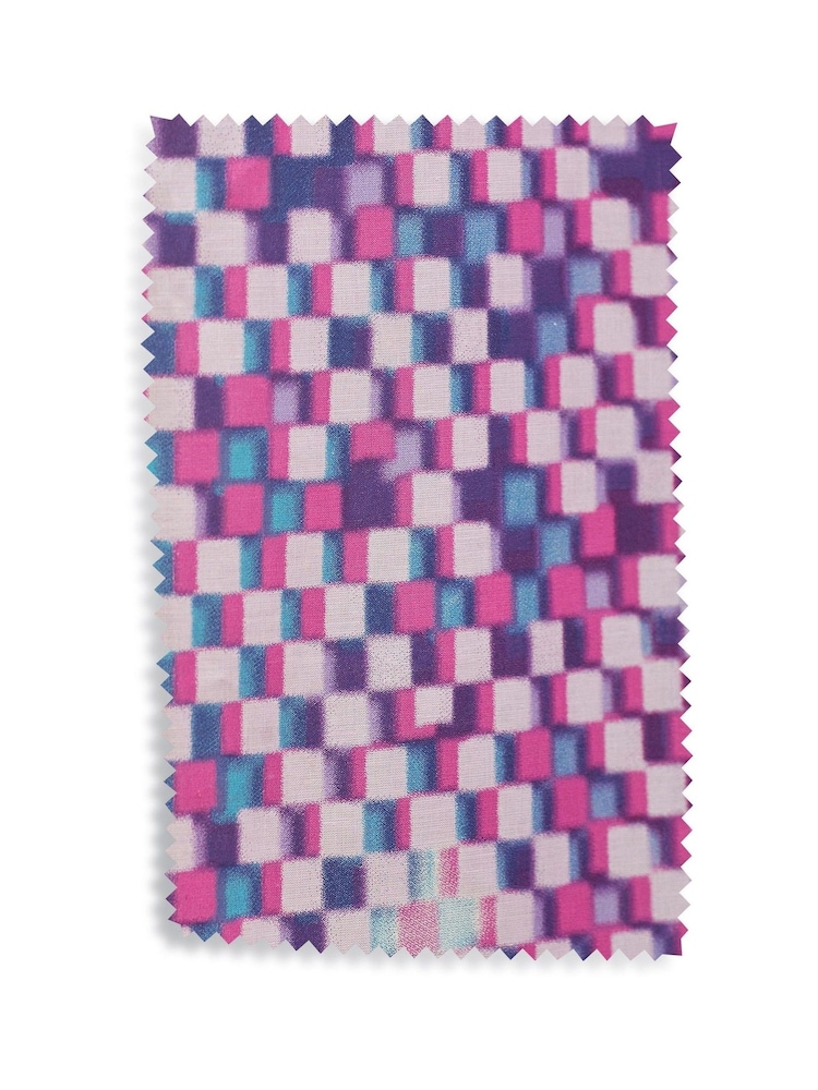 Purple Pixel Ombre Eyelet Blackout Curtains - Image 4 of 4