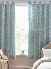 Teal Blue Ombre Ombre Eyelet Blackout Curtains - Image 1 of 4