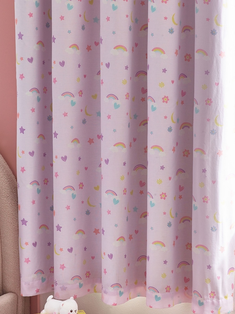Pink Unicorns Ombre Eyelet Blackout Curtains - Image 2 of 4