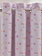 Pink Unicorns Ombre Eyelet Blackout Curtains - Image 3 of 4