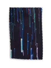 Navy Digital Dash Eyelet Blackout Curtains - Image 4 of 4