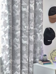 Mono Pixel Camo Eyelet Blackout Curtains - Image 2 of 4