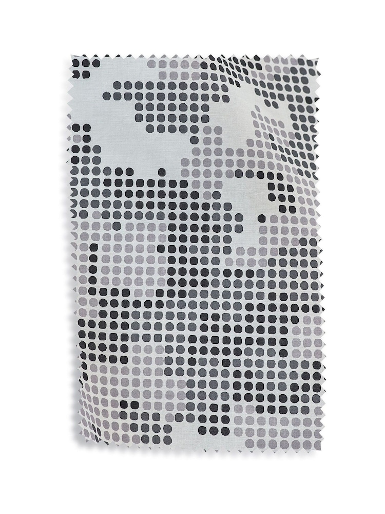 Mono Pixel Camo Eyelet Blackout Curtains - Image 4 of 4