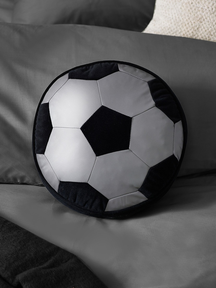 Monochrome Reflective Football Cushion - Image 1 of 4