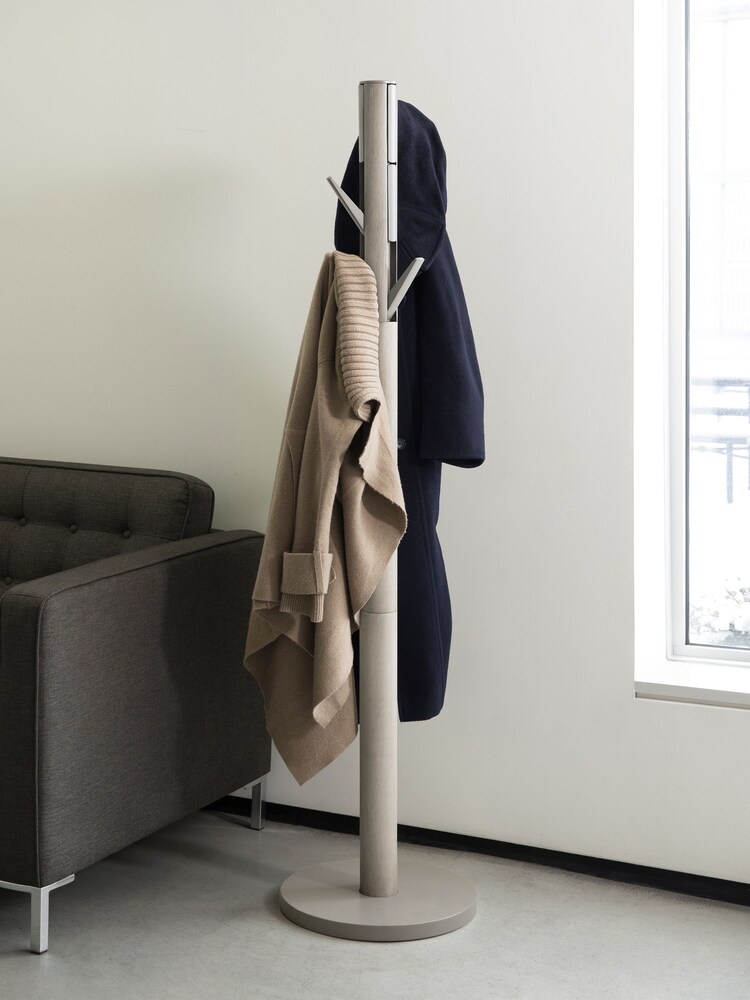Umbra Grey Flapper Wooden Coat Rack - Image 1 of 4