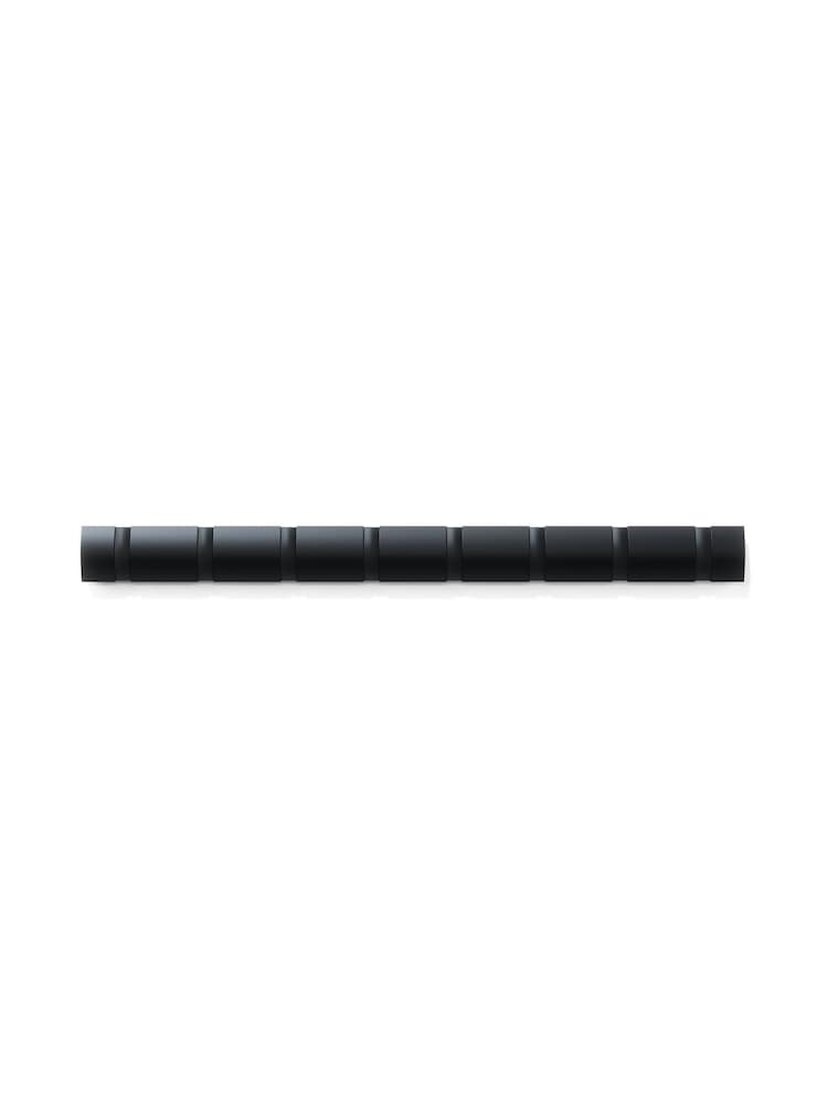 Umbra Black Flip 8 Hook Wall Mounted Coat Rack - Image 3 of 5