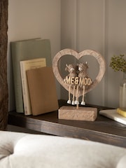 Brown Me and Moo Hamish The Highland Cow Heart Ornament - Image 1 of 4