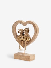 Brown Me and Moo Hamish The Highland Cow Heart Ornament - Image 3 of 4