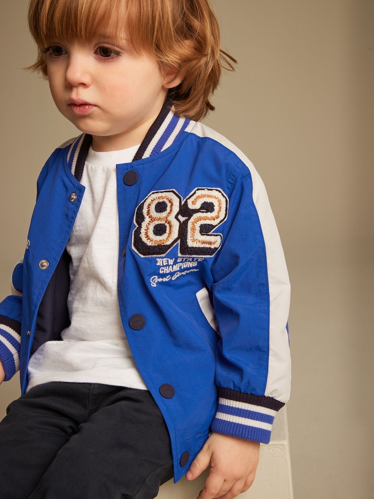 Cobalt Blue Varsity Jacket (3mths-7yrs) - Image 1 of 11