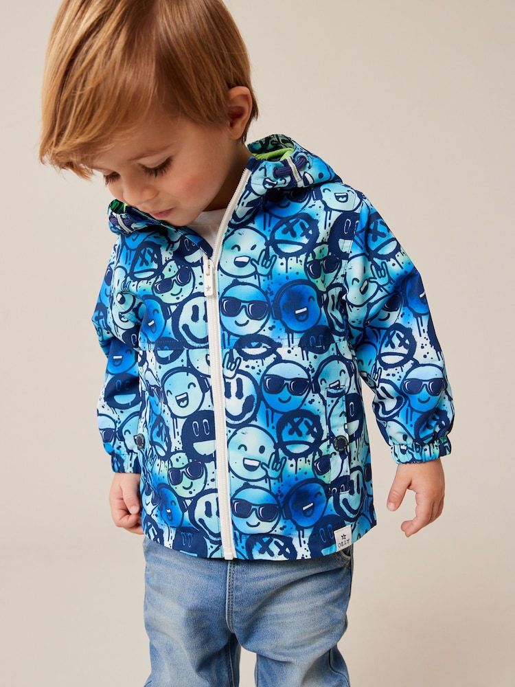Blue Smile Face Shower Resistant Jacket (3mths-7yrs) - Image 1 of 9
