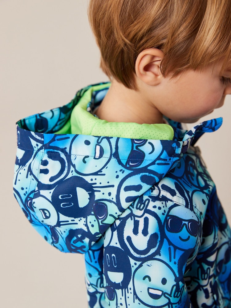 Blue Smile Face Shower Resistant Jacket (3mths-7yrs) - Image 3 of 9