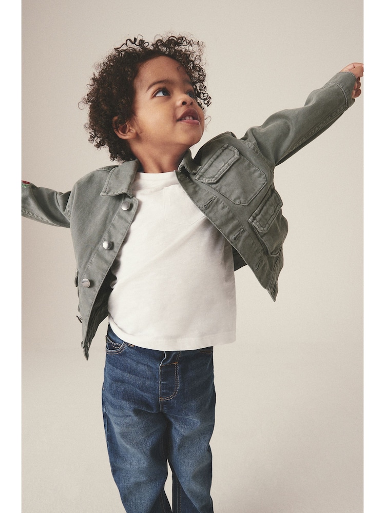 Sage Green 100% Cotton Denim Jacket (3mths-7yrs) - Image 9 of 9 Sage Green 100% Cotton Denim Jacket (3mths-7yrs) - Image 9 of 9