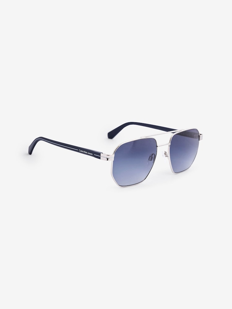 Calvin Klein Jeans Silver Sunglasses - Image 1 of 3