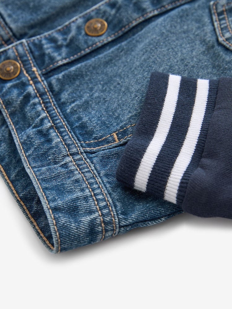 Denim Hooded Bomber Jacket (3mths-10yrs) - Image 10 of 10 Denim Hooded Bomber Jacket (3mths-10yrs) - Image 10 of 10
