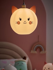White Kawaii Cat Easy Fit  Pendant Light Shade - Image 2 of 5