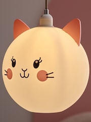 White Kawaii Cat Easy Fit  Pendant Light Shade - Image 3 of 5