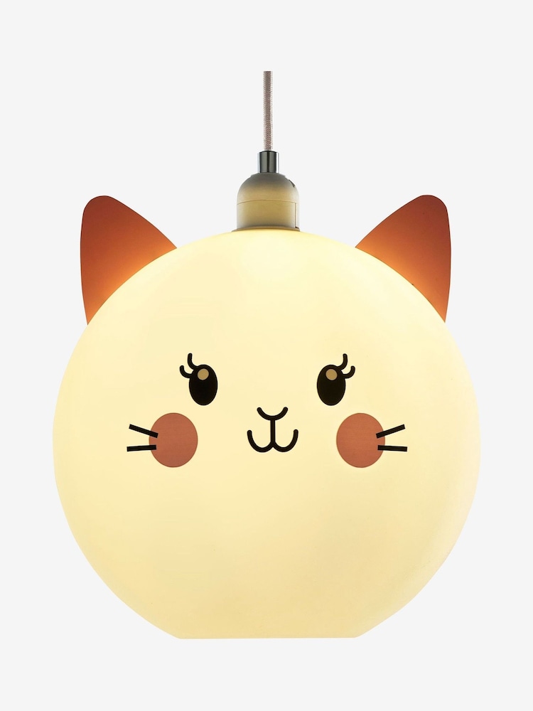 White Kawaii Cat Easy Fit  Pendant Light Shade - Image 5 of 5