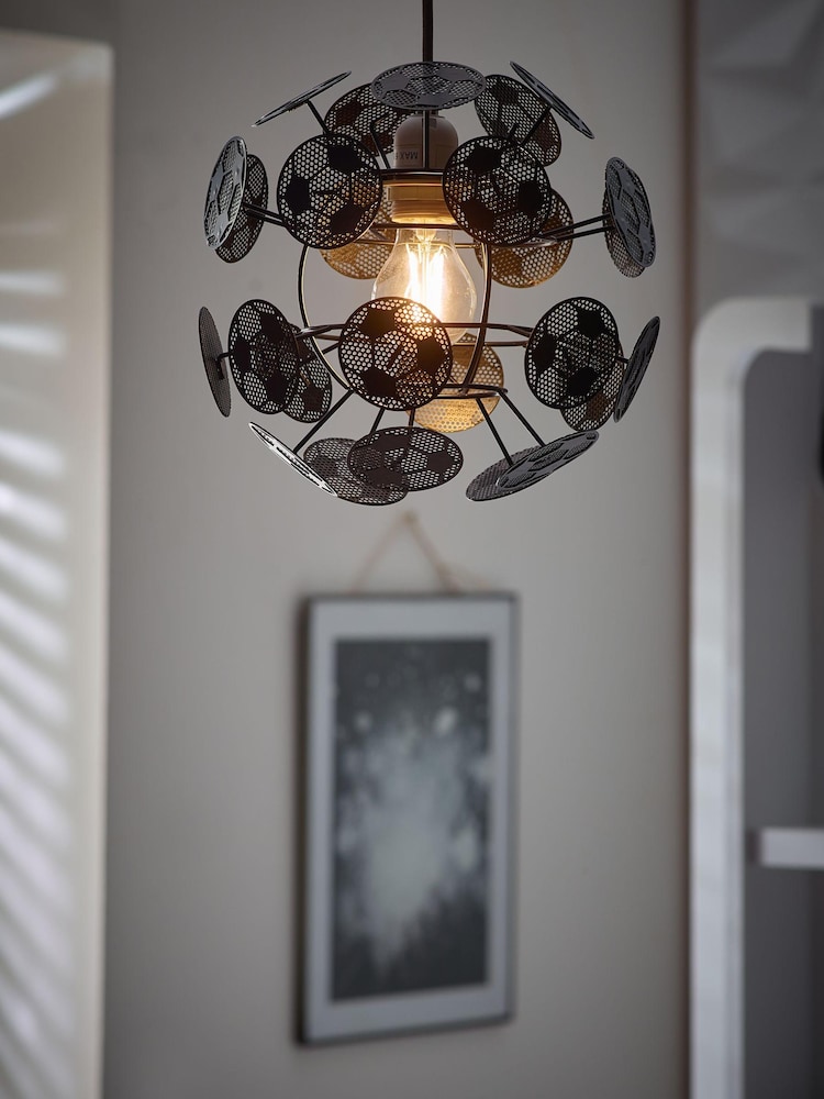 Black Football Easy Fit Lamp Shade - Image 1 of 7