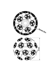 Black Football Easy Fit Lamp Shade - Image 7 of 7