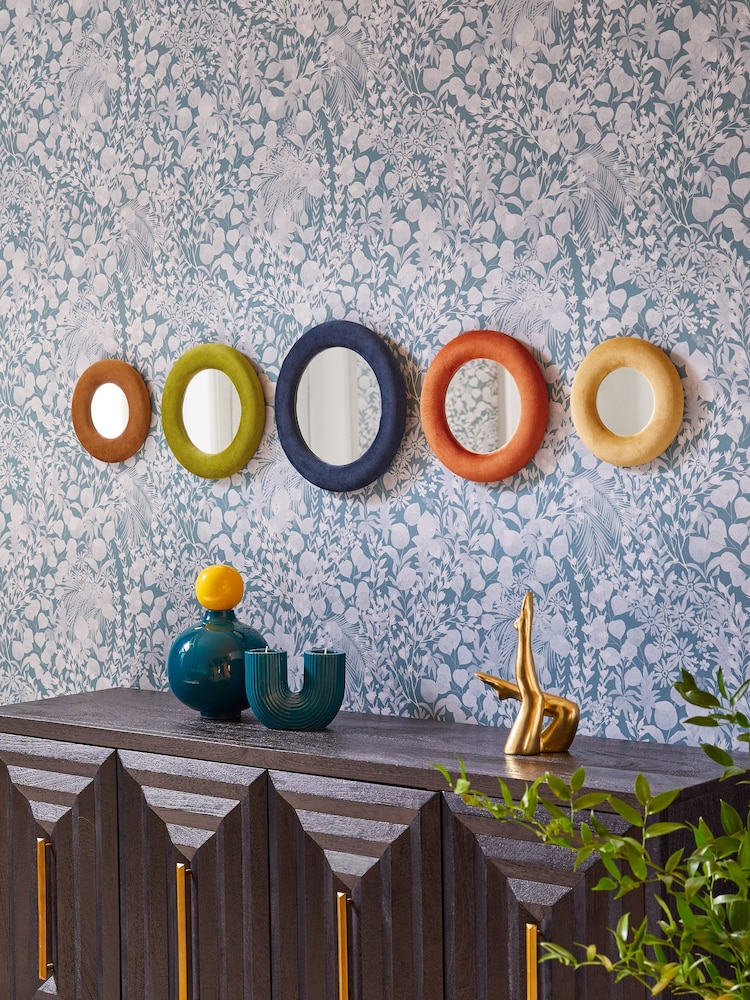 Set of 5 Multi Round Wall Mirrors - Image 2 of 3
