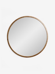 Gold Antique Effect 80cm Convex Round Wall Mirror - Image 4 of 6