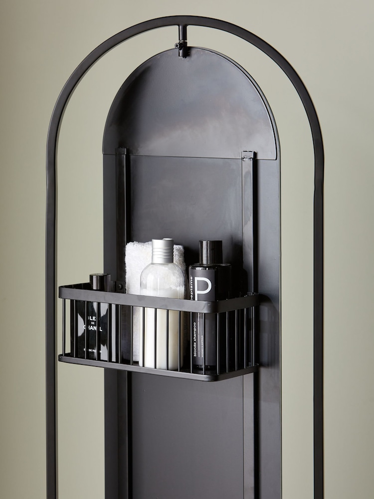 Black Freestanding Rotating Storage Mirror - Image 2 of 7
