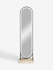 Black Freestanding Rotating Storage Mirror - Image 4 of 7