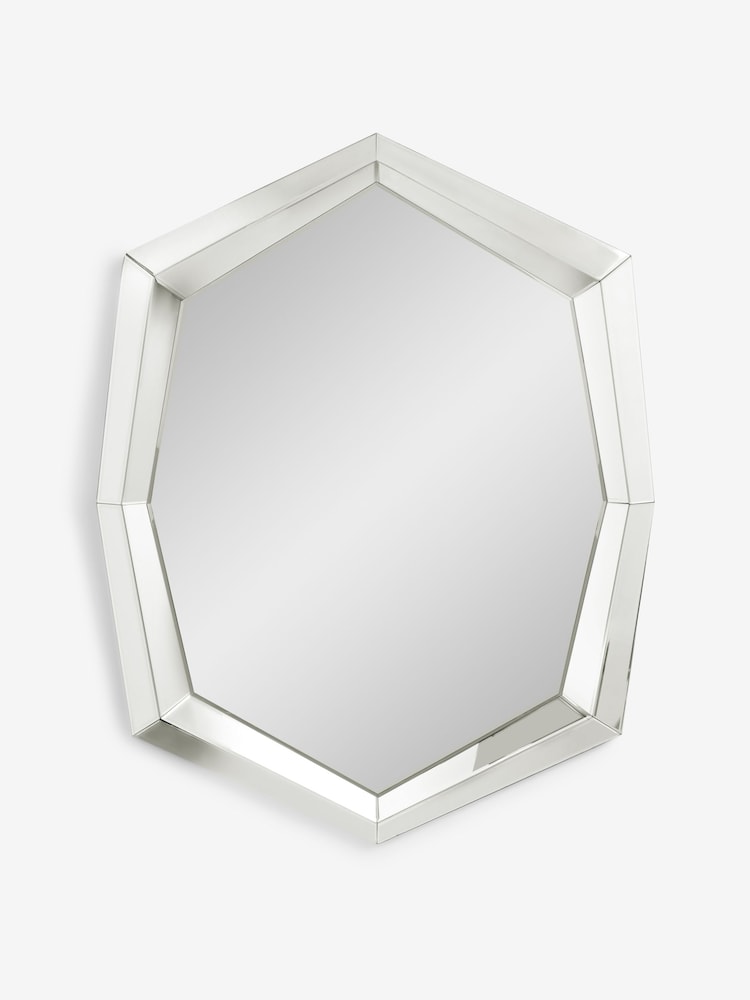 Clear Faceted Octagon Wall Mirror - Image 2 of 6