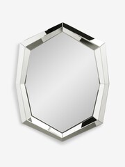 Clear Faceted Octagon Wall Mirror - Image 3 of 6