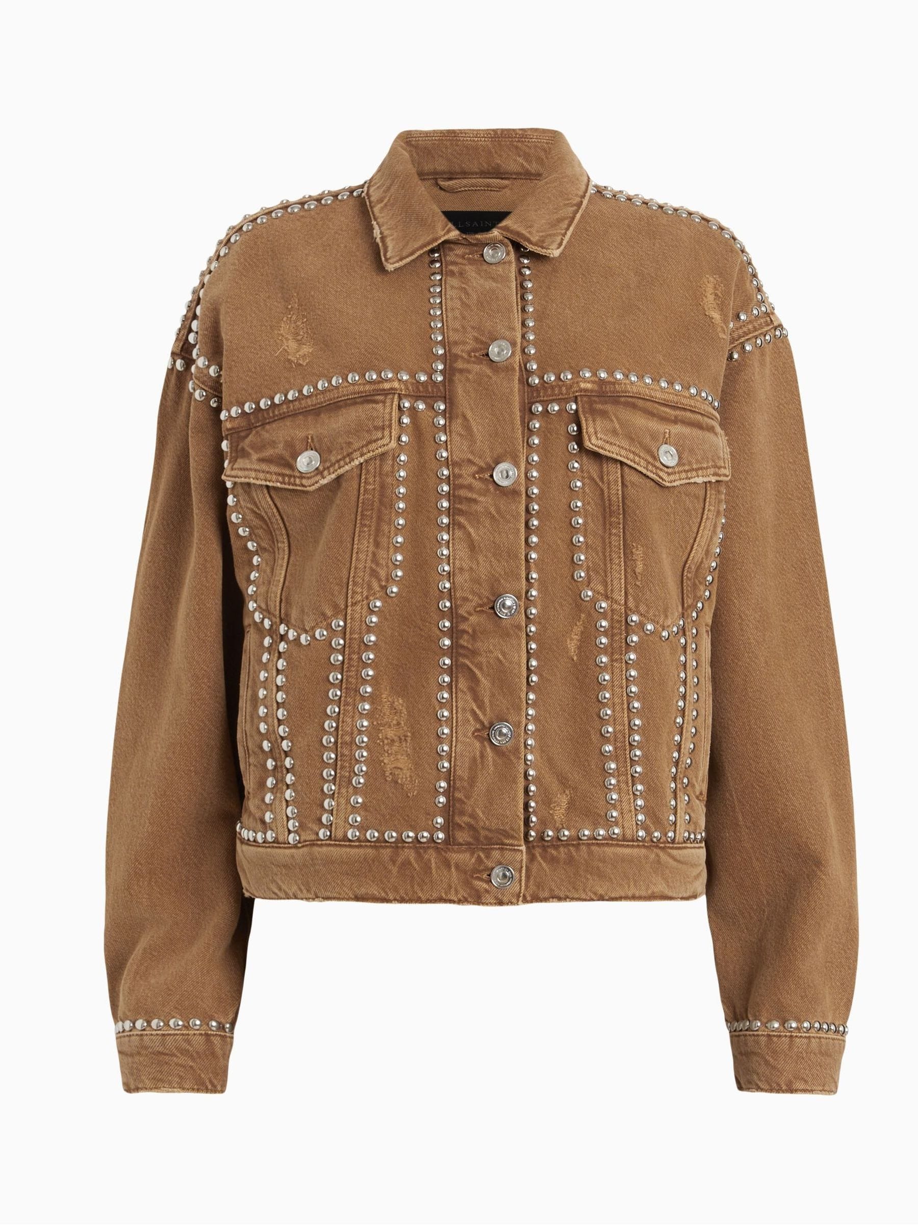 ダウンジャケット・コート × ヴィンテージ(中古) ALLSAINTS DOWN SHORT JACKET BRONZE Buy AllSaints Brown Bella Studded Jacket from Next USA