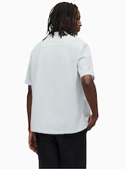 AllSaints Blue Mattole Short Sleeve Shirt - Image 2 of 6