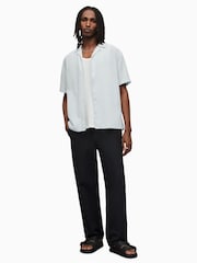 AllSaints Blue Mattole Short Sleeve Shirt - Image 3 of 6