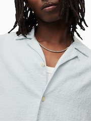 AllSaints Blue Mattole Short Sleeve Shirt - Image 5 of 6