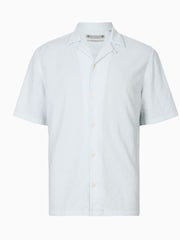AllSaints Blue Mattole Short Sleeve Shirt - Image 6 of 6
