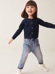 Navy Bobble Cardigan (3mths-10yrs) - Image 1 of 7