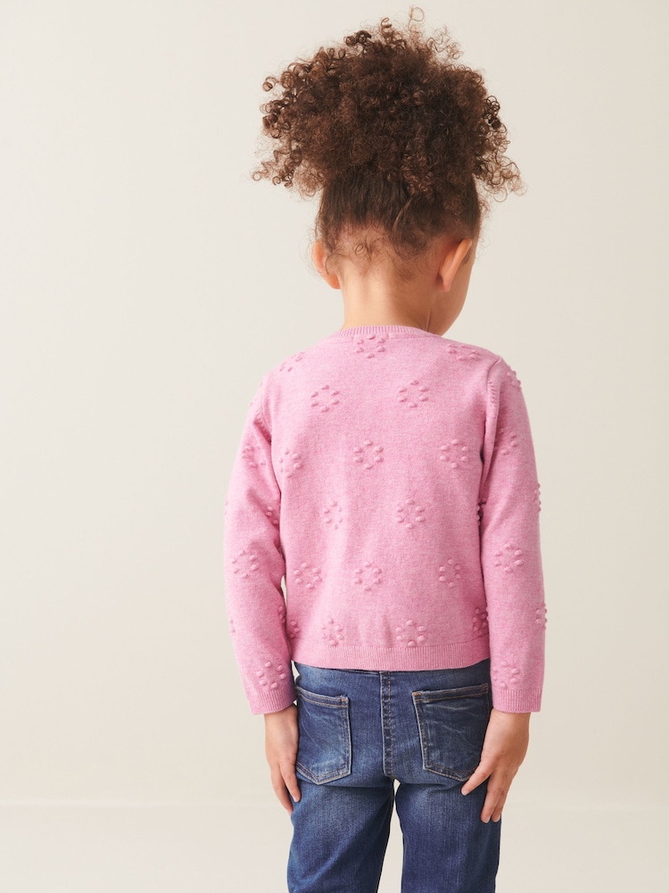 Pink Bobble Cardigan (3mths-10yrs) - Image 2 of 7
