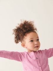 Pink Bobble Cardigan (3mths-10yrs) - Image 4 of 7