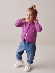 Purple Bobble Cardigan (3mths-10yrs) - Image 2 of 7